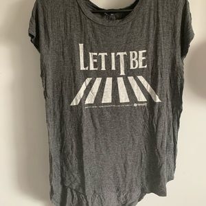 THE BEATLES- grey graphic tee